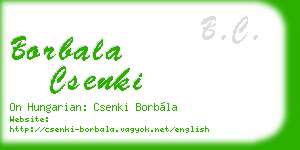 borbala csenki business card